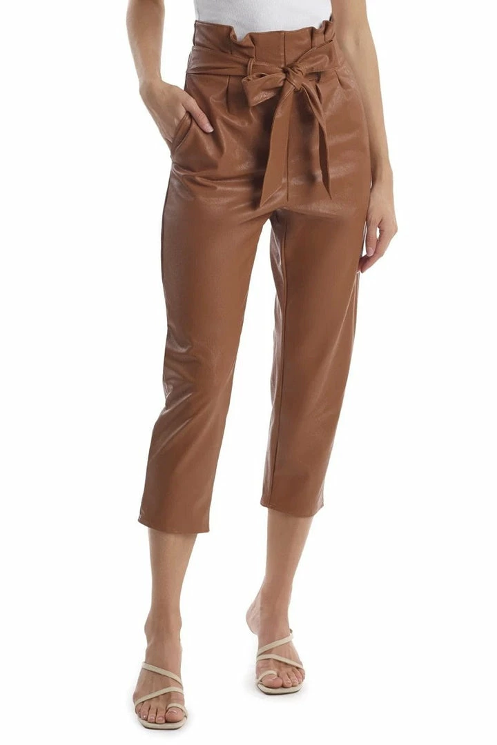 Reve Doll Essentials Commando Faux Leather Paperbag Pants