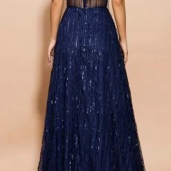 Jessica Bara Jazmin Off The Shoulder Glitter Gown