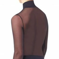 Commando Sheer Mesh Turtleneck Top