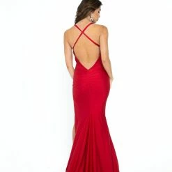 Atria V Neck Backless Bodycon Gown The Event Shop