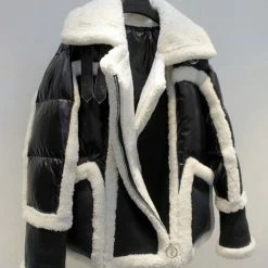 Influencer Style Jessica Bara Makayla Shearling Oversized Coat