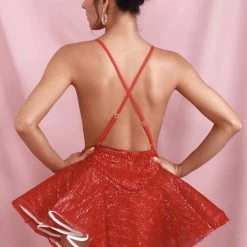 Influencer Style Jessica Bara Serena Open Back Sequin Romper