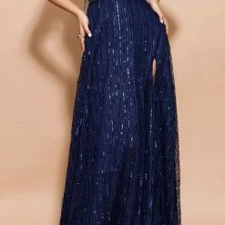Jessica Bara Jazmin Off The Shoulder Glitter Gown