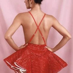 Influencer Style Jessica Bara Serena Open Back Sequin Romper