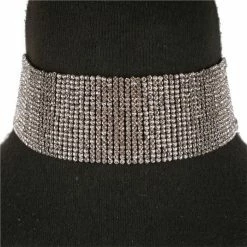 Jessica Bara The Event Shop Kyra Rhinestone 18 Lines Choker Necklace