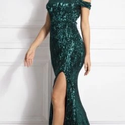 Jessica Bara Elijah Off The Shoulder Sequin Gown The Event Shop