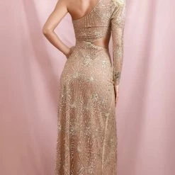 The Event Shop Jessica Bara Sylvie One Shoulder Glitter Gown