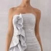 Birthday Suit Jessica Bara Zahara Strapless Glitter Ruffle Mini Dress