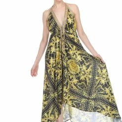 Kareena Fiji Halter Neck Embellished Maxi Dress Influencer Style