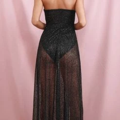 Best Sellers Jessica Bara Freya Strapless Glitter Slit Gown