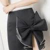 Jessica Bara Salome High Waisted Bow Mini Skirt Birthday Suit