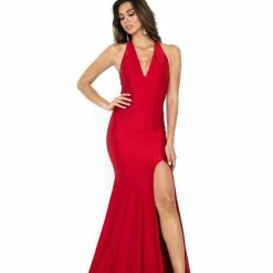 Atria Backless Leg Slit Gown The Event Shop