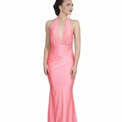 The Event Shop Atria Halter Neck Ruched Bodycon Gown