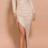 Jessica Bara Macy Cut Out Glitter Bodycon Gown The Event Shop