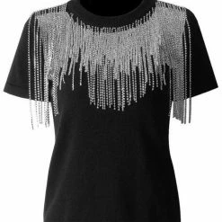 Jessica Bara Mina Chain Short Sleeve Top Tops