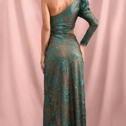 The Event Shop Jessica Bara Sylvie One Shoulder Glitter Gown