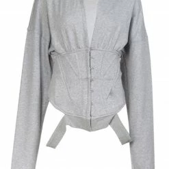 Influencer Style Jessica Bara Juliana Long Sleeve Corset Sweatshirt