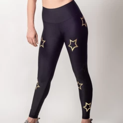 Active Fit Gold Outline Stars Legging Bottoms