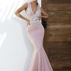 Baccio Couture The Event Shop Baccio Adriana Bodycon Hand Painted Gown