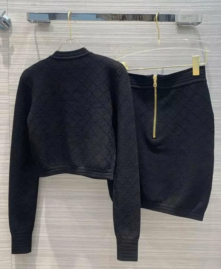 Jessica Bara Eloise Gold Button Two Piece Set