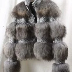 Jessica Bara Maritza Fur And Wool Jacket