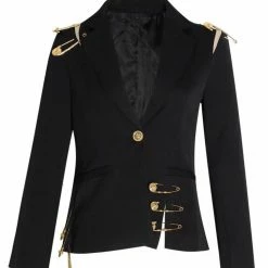 Jessica Bara Gia Metal Pin Blazer