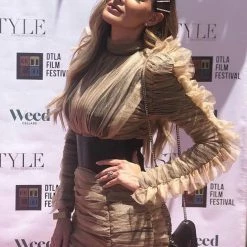 Influencer Style Jessica Bara Keke Lace Long Sleeve Dress