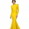 Atria Long Sleeve High Neck Gown