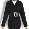 Dresses Jessica Bara Paige Long Sleeve Choker Belted Mini Dress