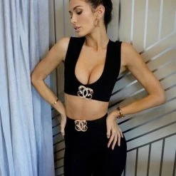 Jessica Bara Charlee Two Piece Bandage Set Influencer Style