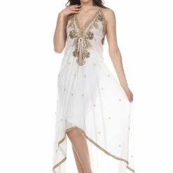 Kareena Mykonos Halter Neck Embellished Maxi Dress Influencer Style