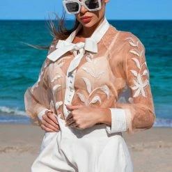 Jessica Bara Valencia Sheer Lace Two Piece Set Influencer Style