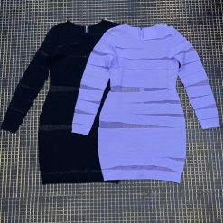 Influencer Style Jessica Bara Aspen Long Sleeve Bodycon Mini Dress