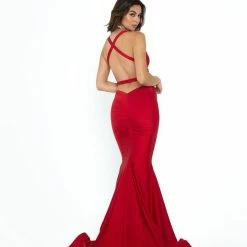 Atria V Neck Backless Bodycon Gown The Event Shop
