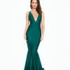 Atria V Neck Strappy Back Bodycon Gown