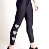 Bottoms Active Fit Infinity White Hearts Legging