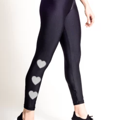 Bottoms Active Fit Infinity White Hearts Legging