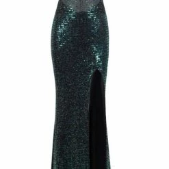 Jessica Bara Robina Sequin Slit Gown