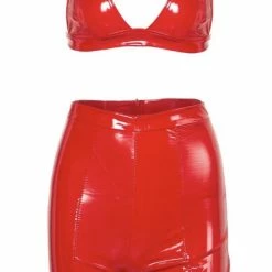 Influencer Style Jessica Bara Pascha Latex Two Piece Bodycon Set