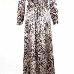 Jessica Bara Malina Leopard Maxi Dress