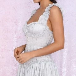 Jessica Bara Olena Sequin Ruffle Romper