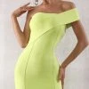 Jessica Bara Sevva Bandage One-Shoulder Midi Dress