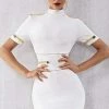 Jessica Bara Ivanna Bodycon High Neck Mini Dress