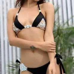 Jessica Bara Luca Pearl Embellished Bikini Set Poolside Essentials