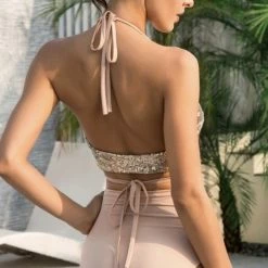 Poolside Essentials Jessica Bara Bondi Sequin High Waisted Bikini Set