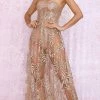 Jessica Bara Juliet Strapless Glitter Gown