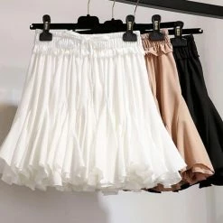 Jessica Bara Claire Ruffle Chiffon Mini Skort Influencer Style