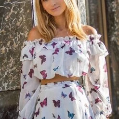Jessica Bara Rosalia Off Shoulder Two Piece