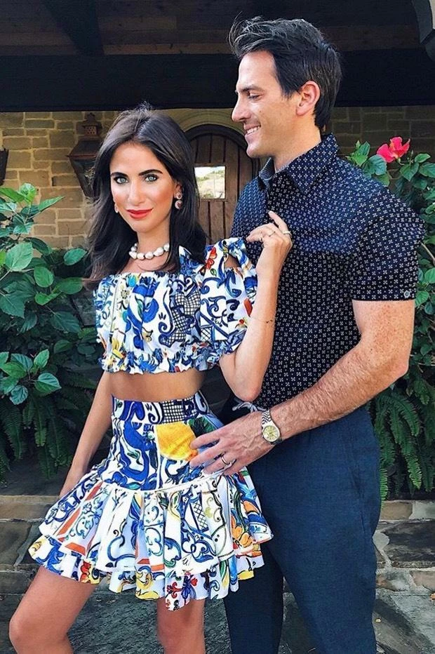 Jessica Bara Margarita Printed Button Two Piece Set Influencer Style