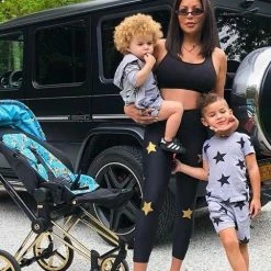 Influencer Style Active Fit Gold Star Legging